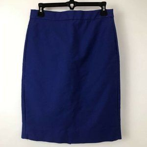 J.CREW No. 2 Pencil Skirt Blue Style 36551 Lined 2